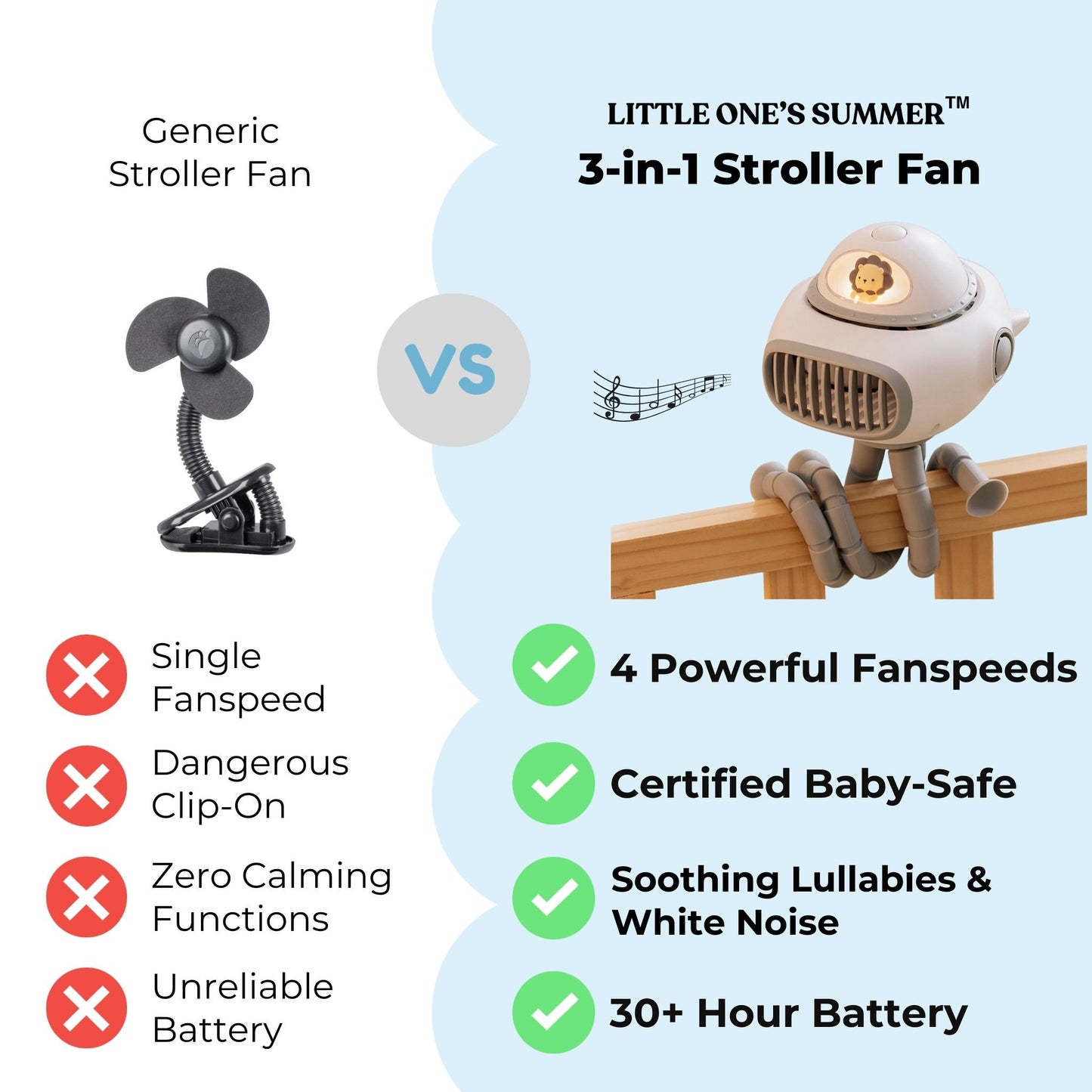 Green 3-in-1 Baby Fan (Limited Edition)