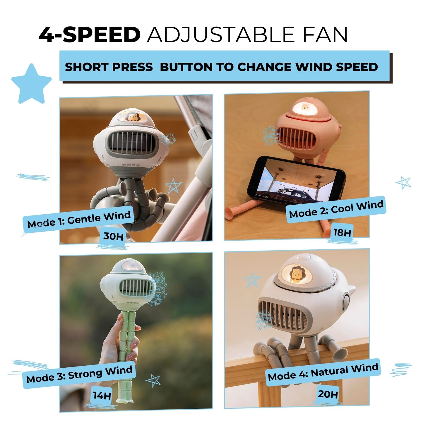 Green 3-in-1 Baby Fan (Limited Edition)