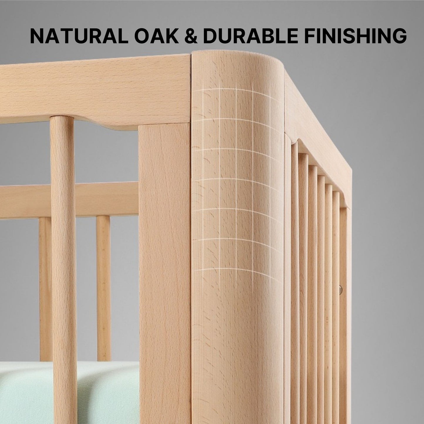 Oak Convertible Cot