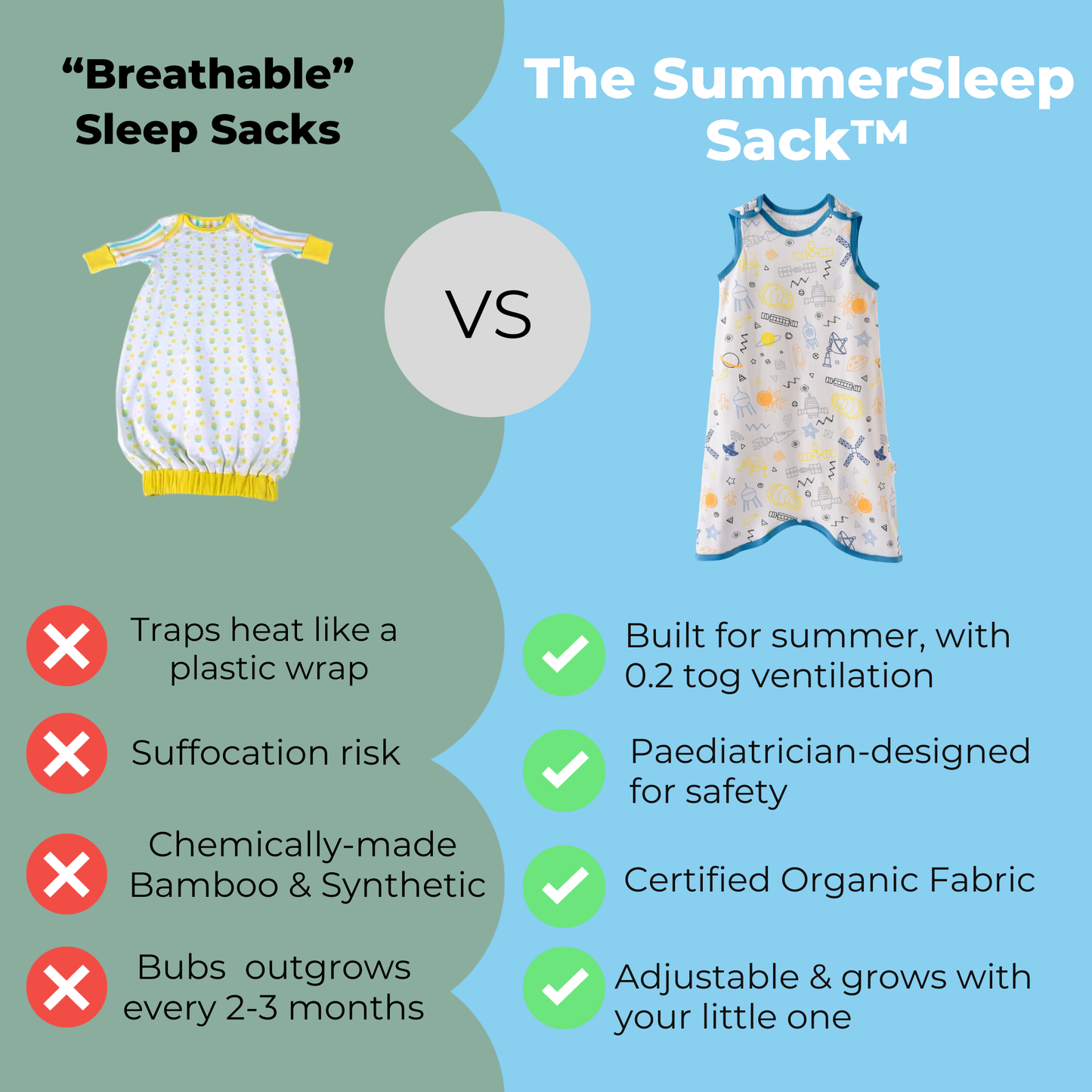 0.2 Tog Summer Sleep Sack