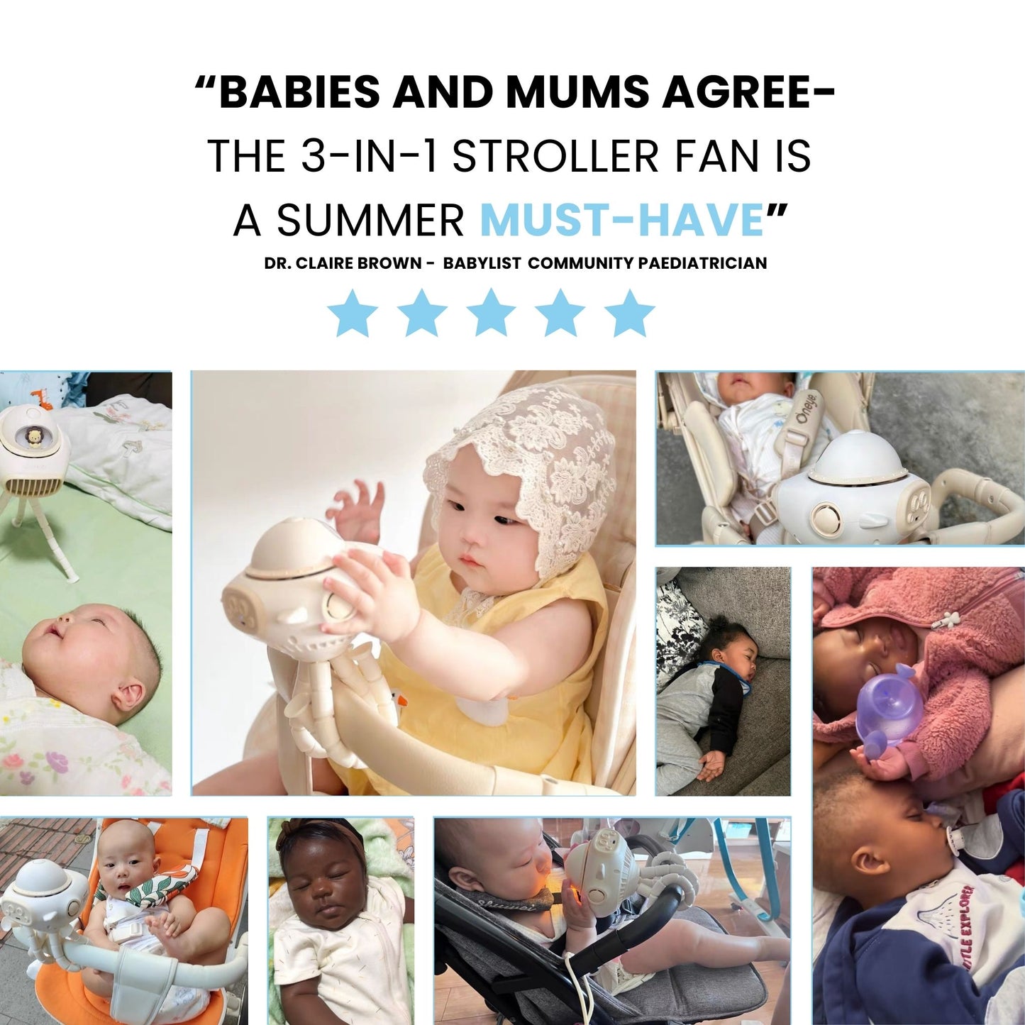 Green 3-in-1 Baby Fan (Limited Edition)
